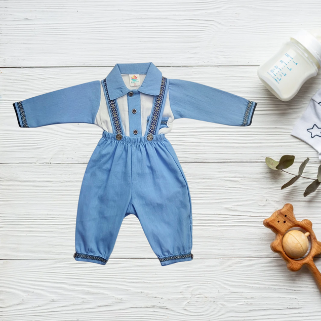 Coqueto Overol con Playera para bebes niños