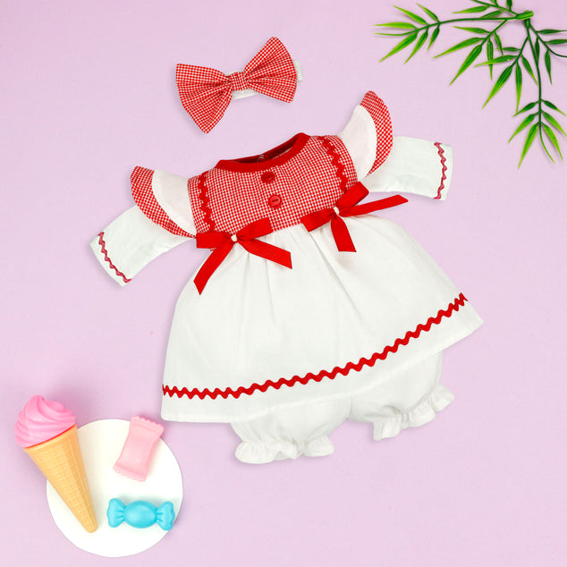 Coordinado de Vestido manga larga  con Short para Bebés Niñas
