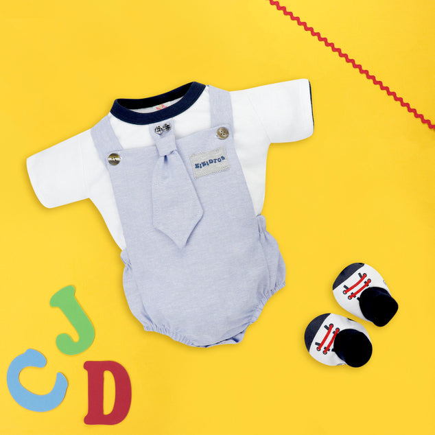 Coqueto Overol con Playera para bebes niños
